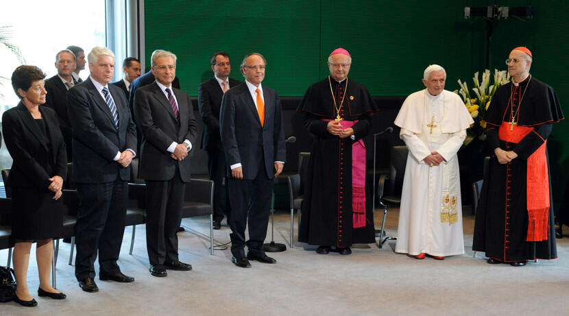 Begegnung von Papst Benedikt XVI. mit Vertretern der jüdischen Gemeinde am 22. September 2011 im Deutschen Bundestag.