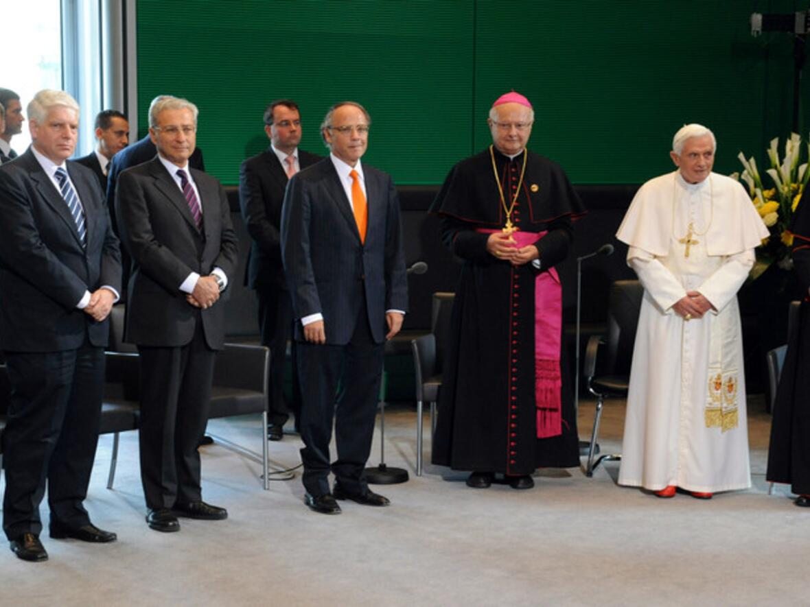 Begegnung von Papst Benedikt XVI. mit Vertretern der jüdischen Gemeinde am 22. September 2011 im Deutschen Bundestag.