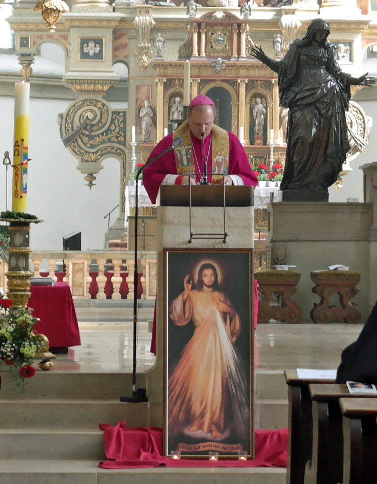 Weihbischof Wörner hielt die Katechese beim Sonntag der Göttlichen Barmherzigkeit (Foto: Karl-Georg Michel / pba).