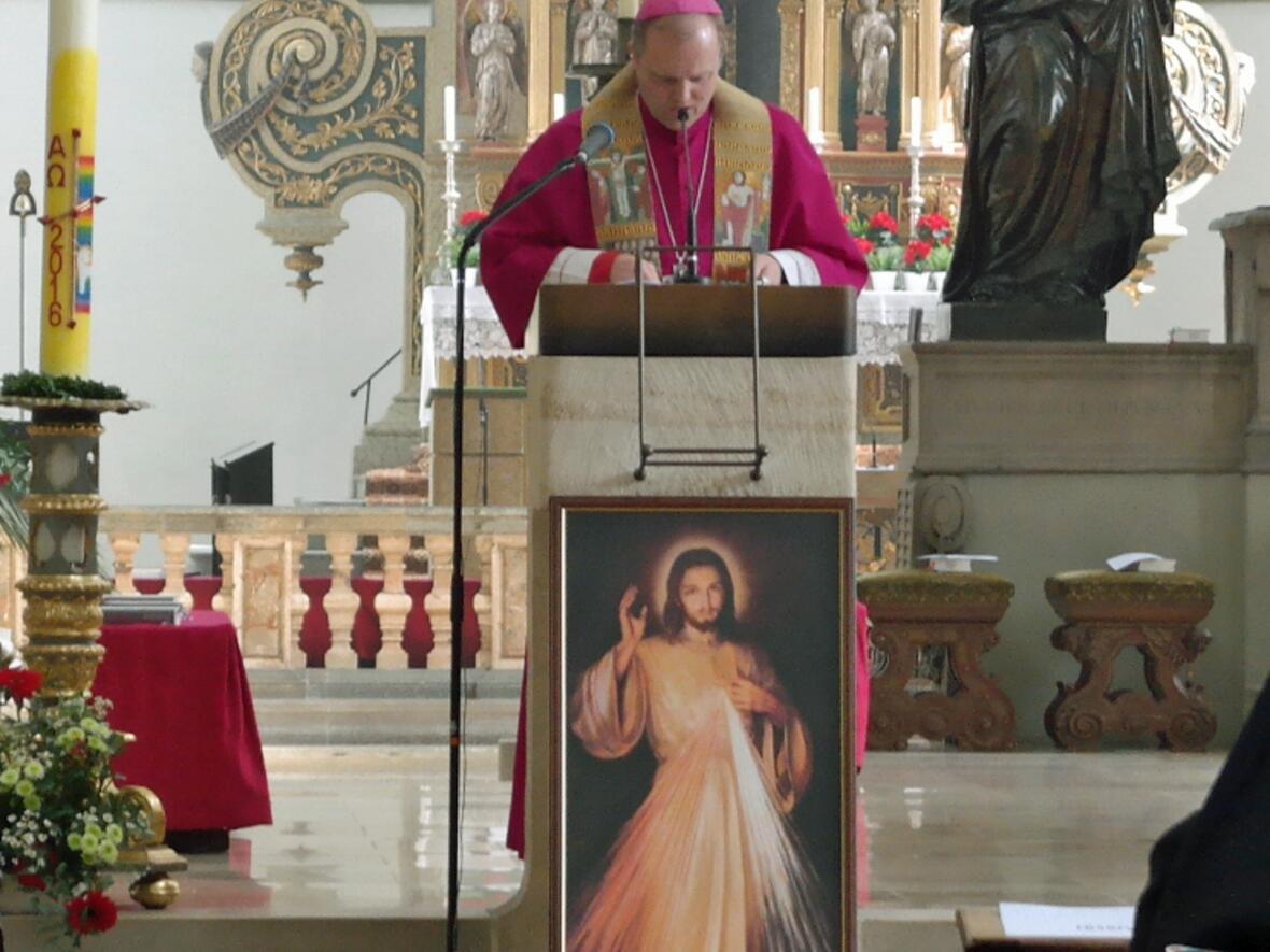 Weihbischof Wörner hielt die Katechese beim Sonntag der Göttlichen Barmherzigkeit (Foto: Karl-Georg Michel / pba).