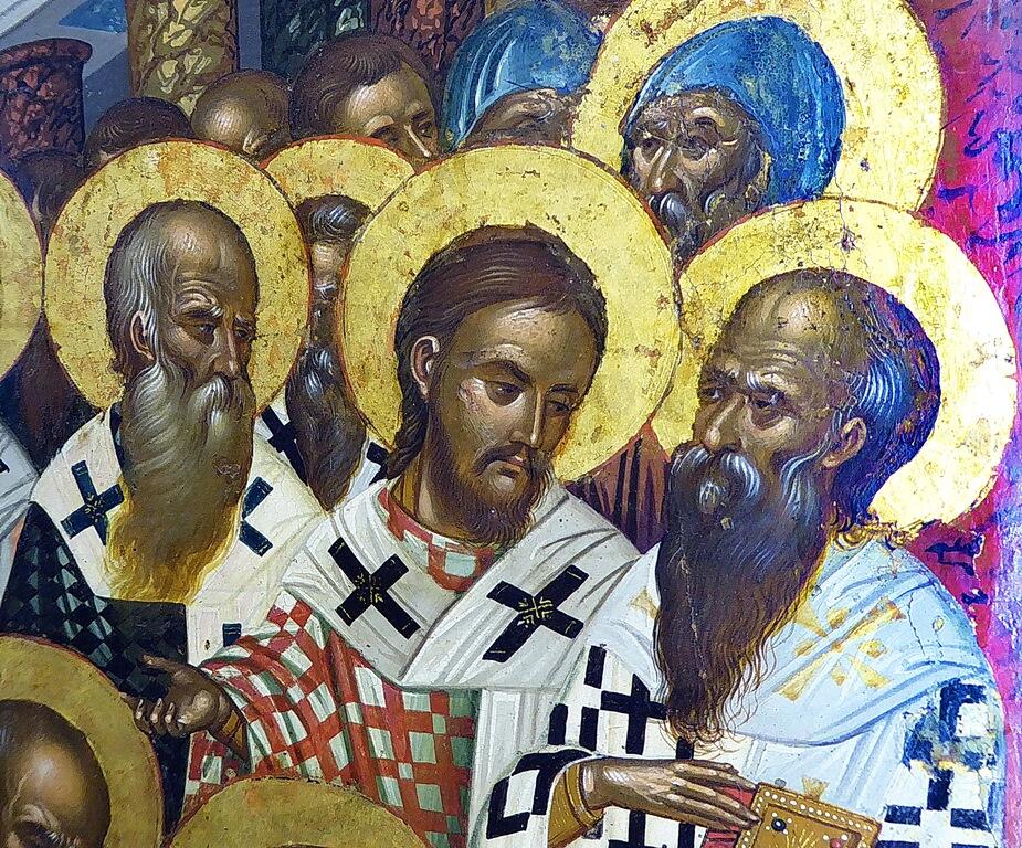 In der Kirche Agia Ekaterini in Heraklion finden sich Werke von Michail Damaskinos (1535-1591), dem berühmtesten Ikonenmaler der kretischen Schule, hier ein Ausschnitt der Ikone, die das 1. Ökumenische Konzil von Nikaia zeigt. (Foto: P. Nikolaj Dorner OSB)