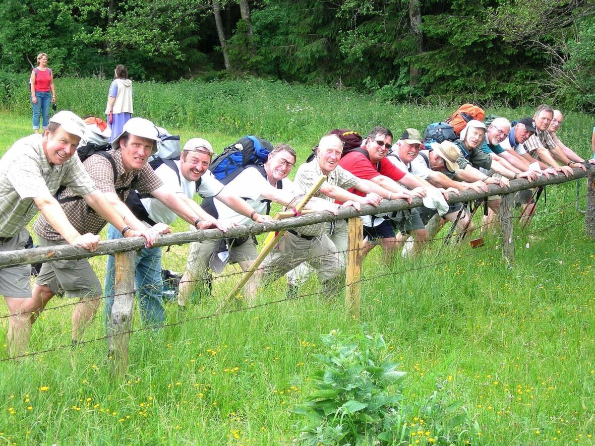 Ruhepause bei der Männerwallfahrt (Foto: Männerseelsorge/Kahl).