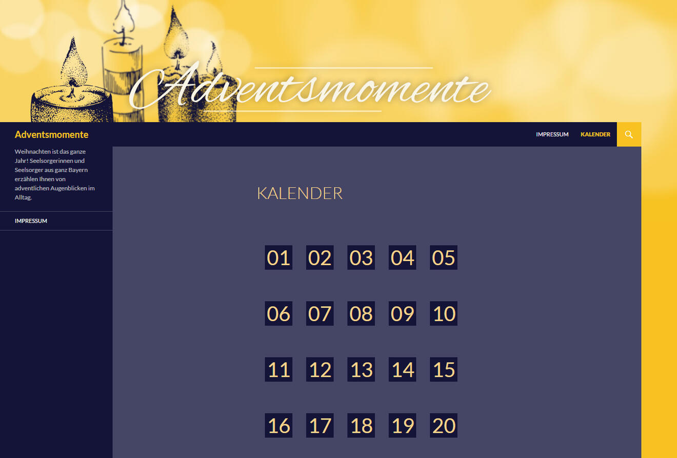 Sreenshot Adventsmomente.de