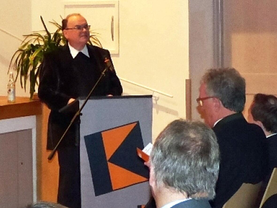 Bischofsvikar Dr. Bertram Meier über den aktuellen Stand der Ökumene. (Foto: Kolpingwerk Augsburg)