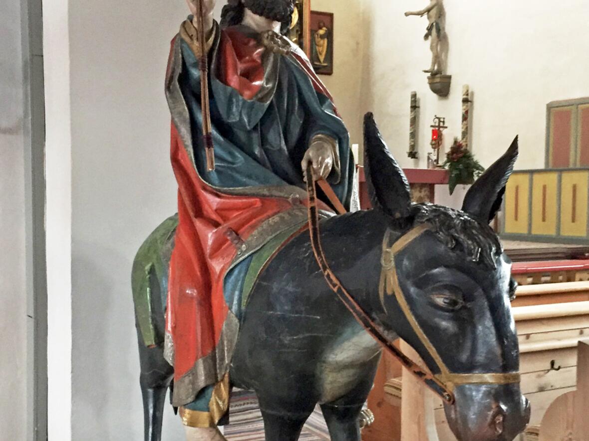 Palmesel in der Kirche St. Jodokus in Bad Oberdorf. (Foto: Karl-Georg Michel / pba)