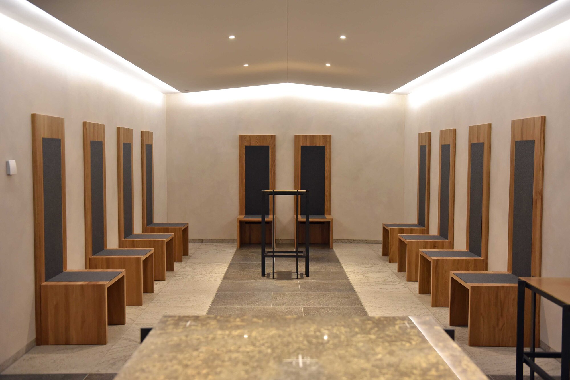 Eine der neugeschaffenen Meditationsräume im Exerzitienhaus. (Foto: Nicolas Schnall / pba)
