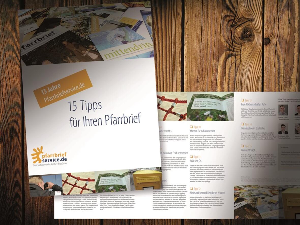 Die Pfarrbriefmacher dürfen sich auf ein besonderes Geschenk freuen: „15 Tipps für Ihren Pfarrbrief“- ein Selbsttest zum Ankreuzen. (Foto: Pfarrbriefservice.de)