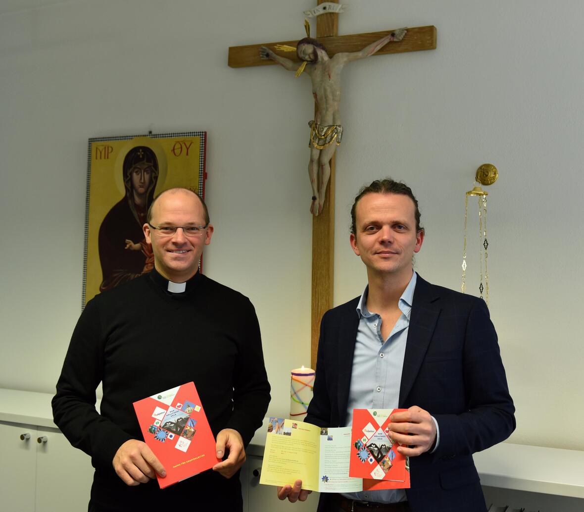Diözesanjugendpfarrer Dr. Florian Markter und Thomas Kohler, Referent für Ministrantenpastoral, organisieren und betreuen die Romwallfahrt. (Foto: Simone Zwikirsch / pba)
