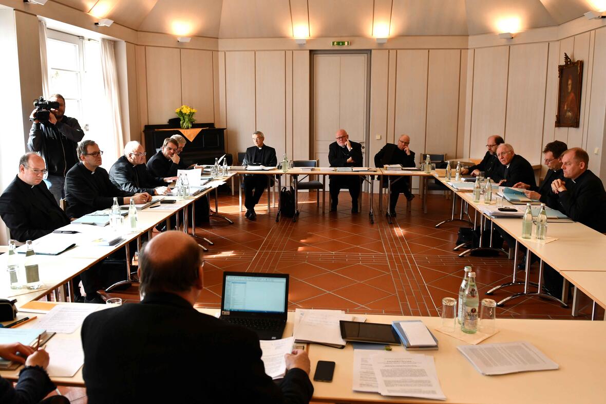 Beratungen der Freisinger Bischofskonferenz im Priesterseminar in Augsburg. (Fotos: Nicolas Schnall / pba)