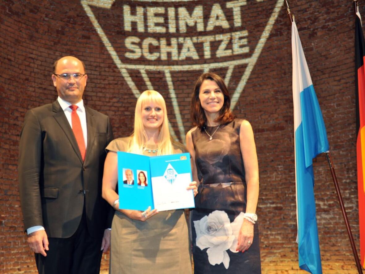 Bei der Preisverleihung nahm Kathrin Rottmann den Preis für das Diözesanmuseum entgegen. (Foto: Bayerisches Staatsministerium der Finanzen, für Landesentwicklung und Heimat)