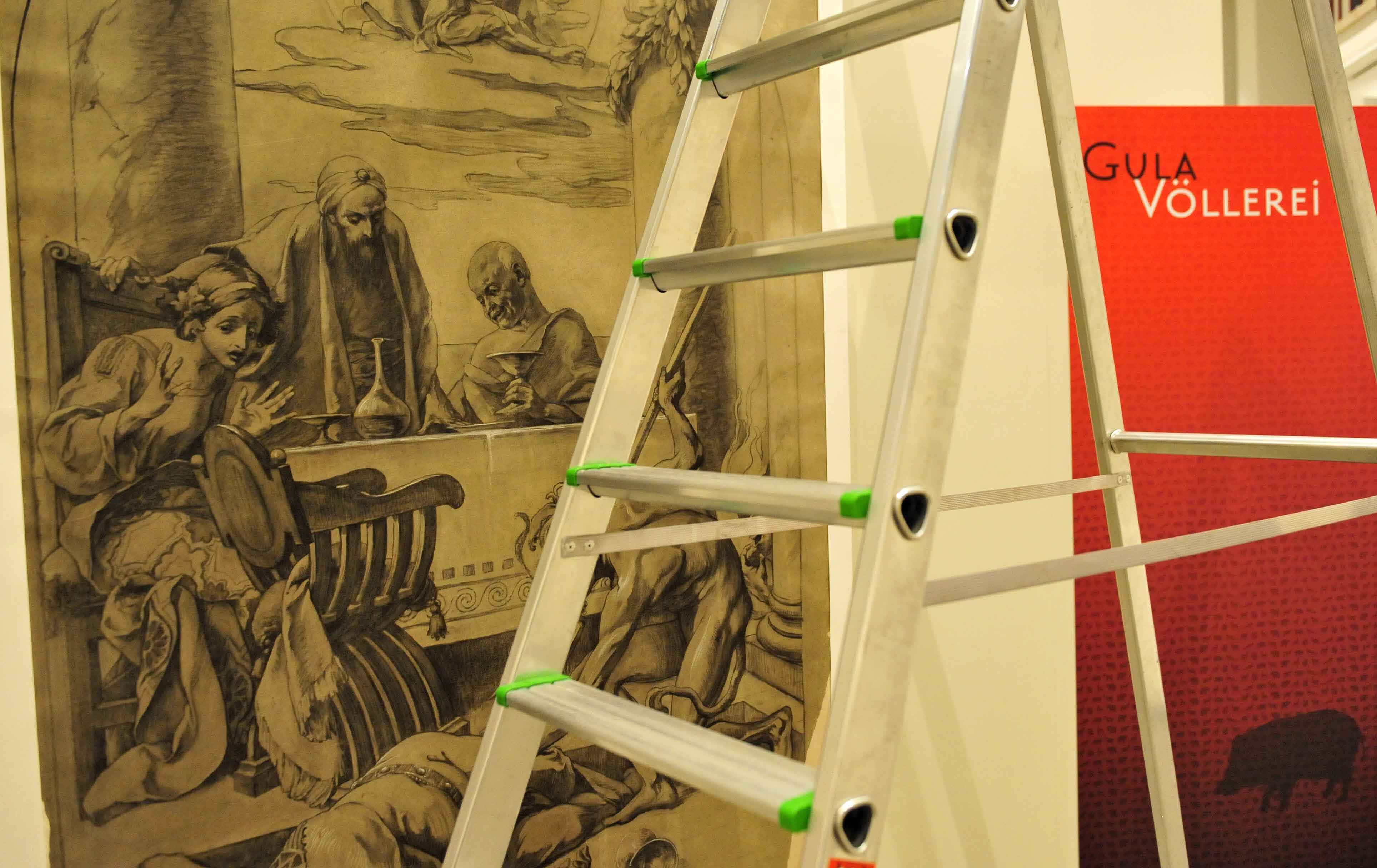 Die Aufbauarbeiten für die Sonderausstellung sind bereits in vollem Gang. (Foto: pba/Nicolas Schnall)