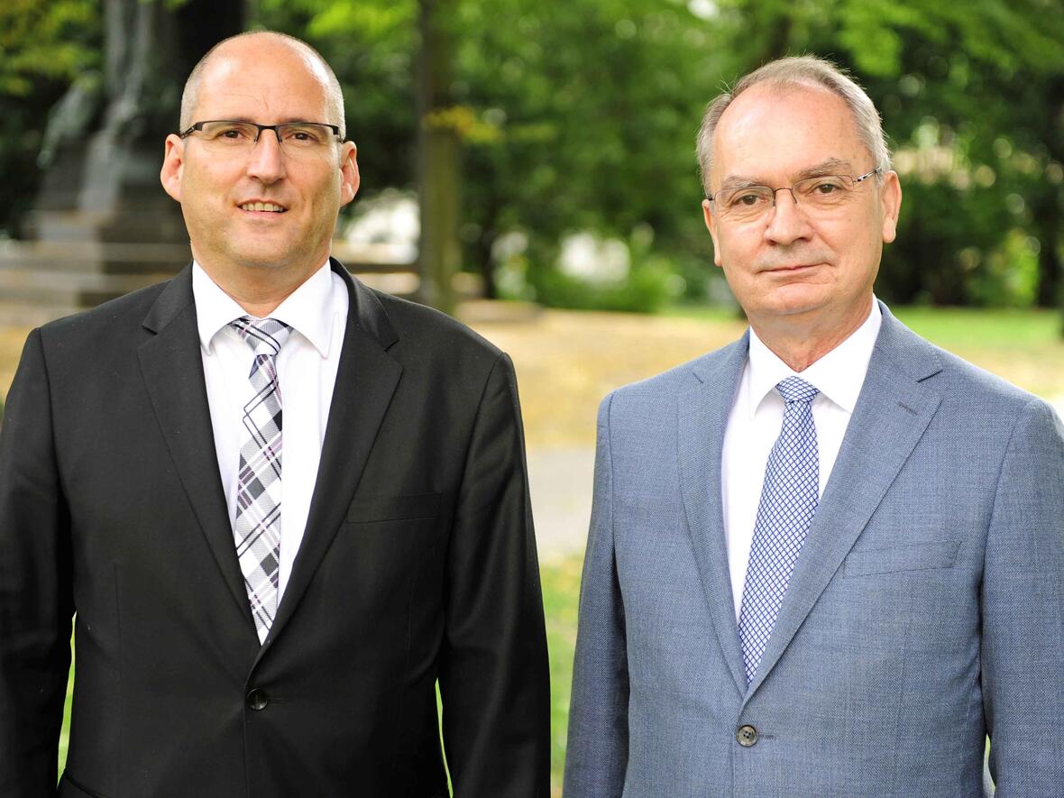 Peter Kosak (links) und Ulrich Haaf. (Foto: pba/Nicolas Schnall)