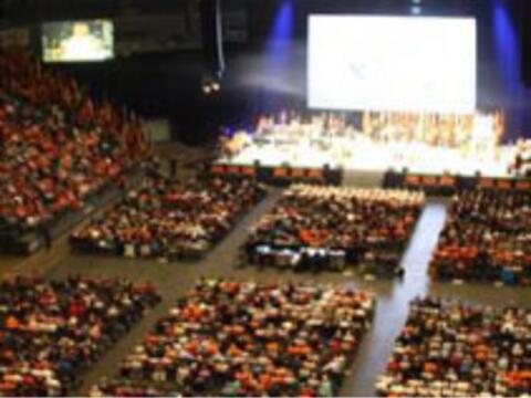 Ein beeindruckenes Erlebnis: der Gottesdienst mit 16.000 Teilnehmern aus der ganzen Welt. (Foto: Kolpingwerk)