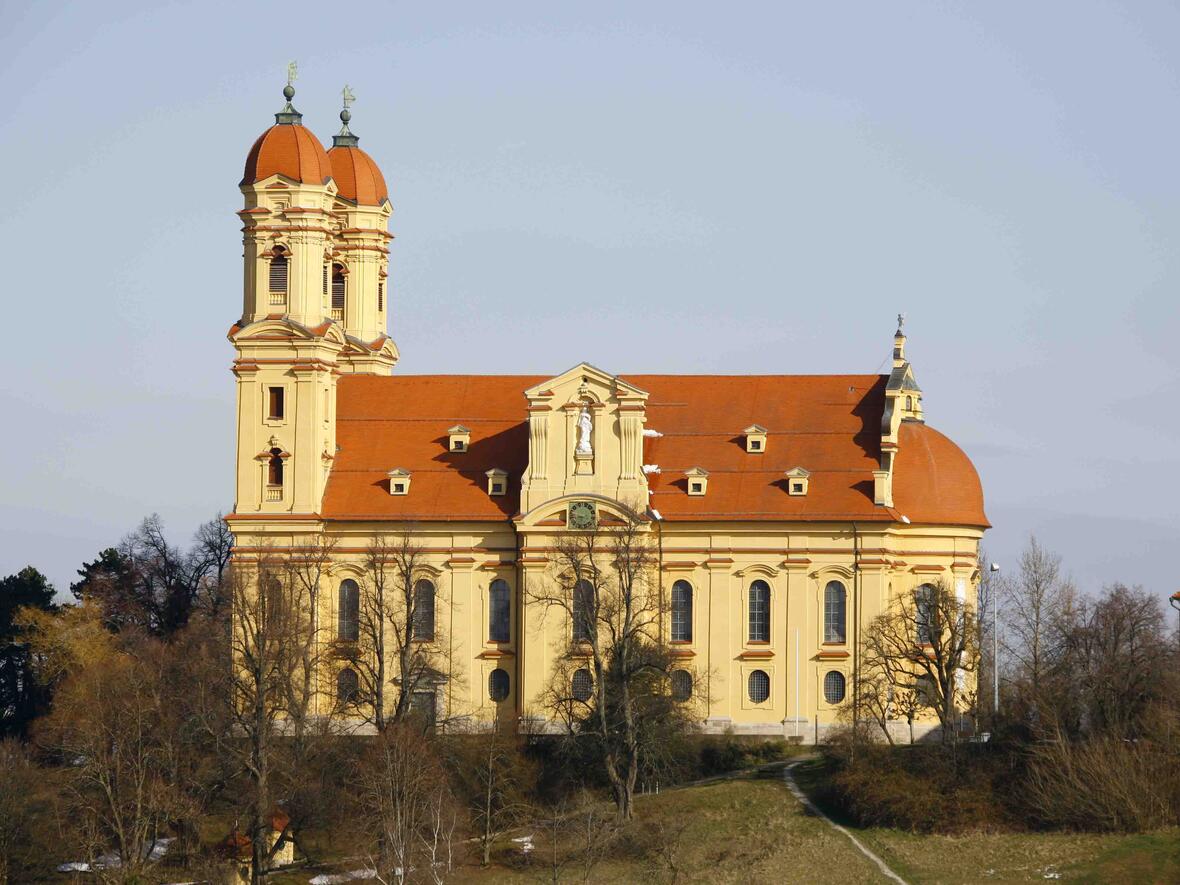 Die Wallfahrtskirche auf dem Schönenberg. (Foto: Tourist-Information Ellwangen)