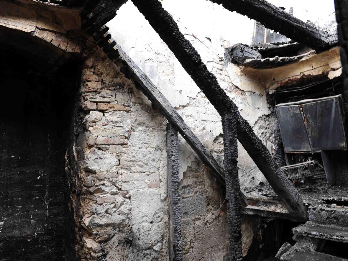 Die Sakristei: von dort aus hat sich der Brand entwickelt. Foto: Maria Steber /pba.