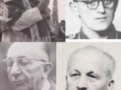 li. oben im Uhrzeigersinn: Prälat Dr. Joseph Hörmann, Anton Kaiser, Pfarrer Alois Vogg, Anton Setzer (Fotos:privat)