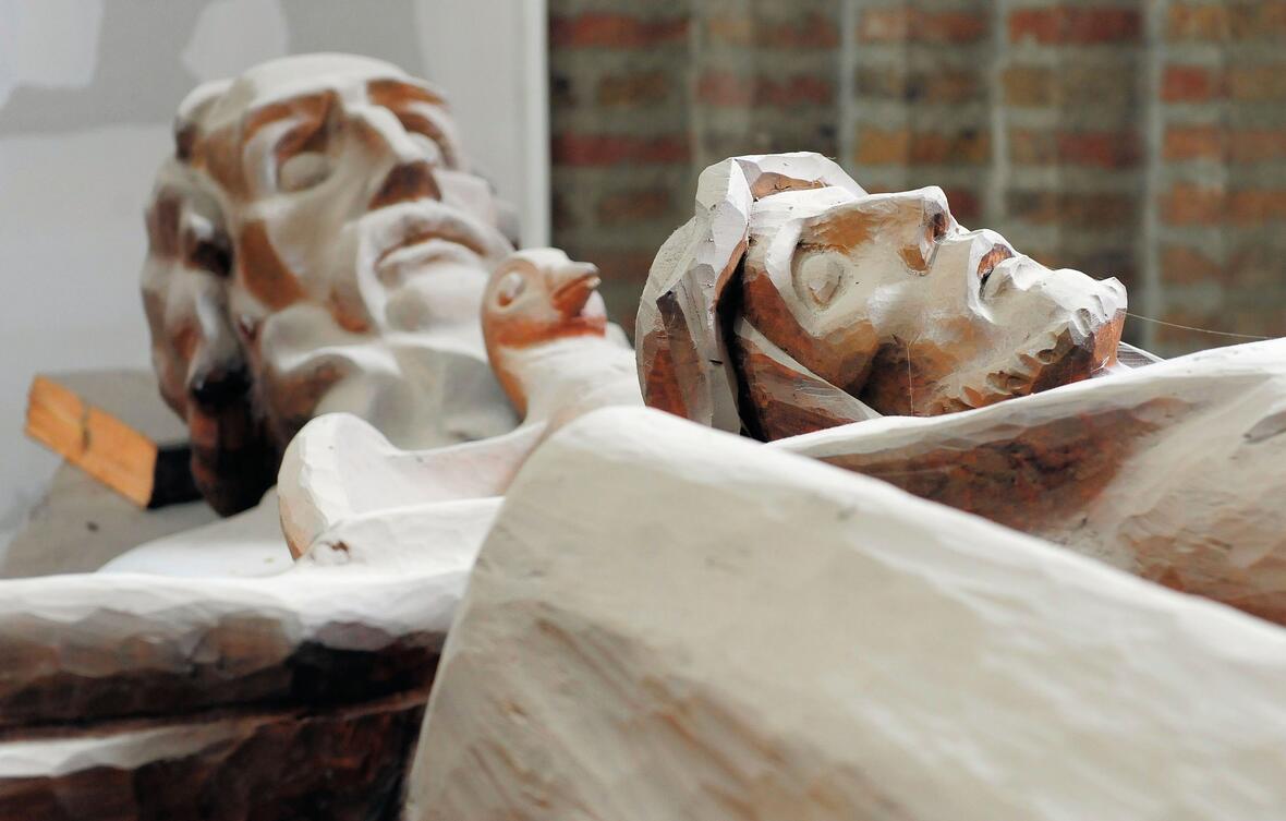 Darstellung der Kreuzigung Jesu gemeinsam mit Gott Vater und Hl. Geist. (Foto: Pressestelle Bistum Augsburg/Nicolas Schnall)