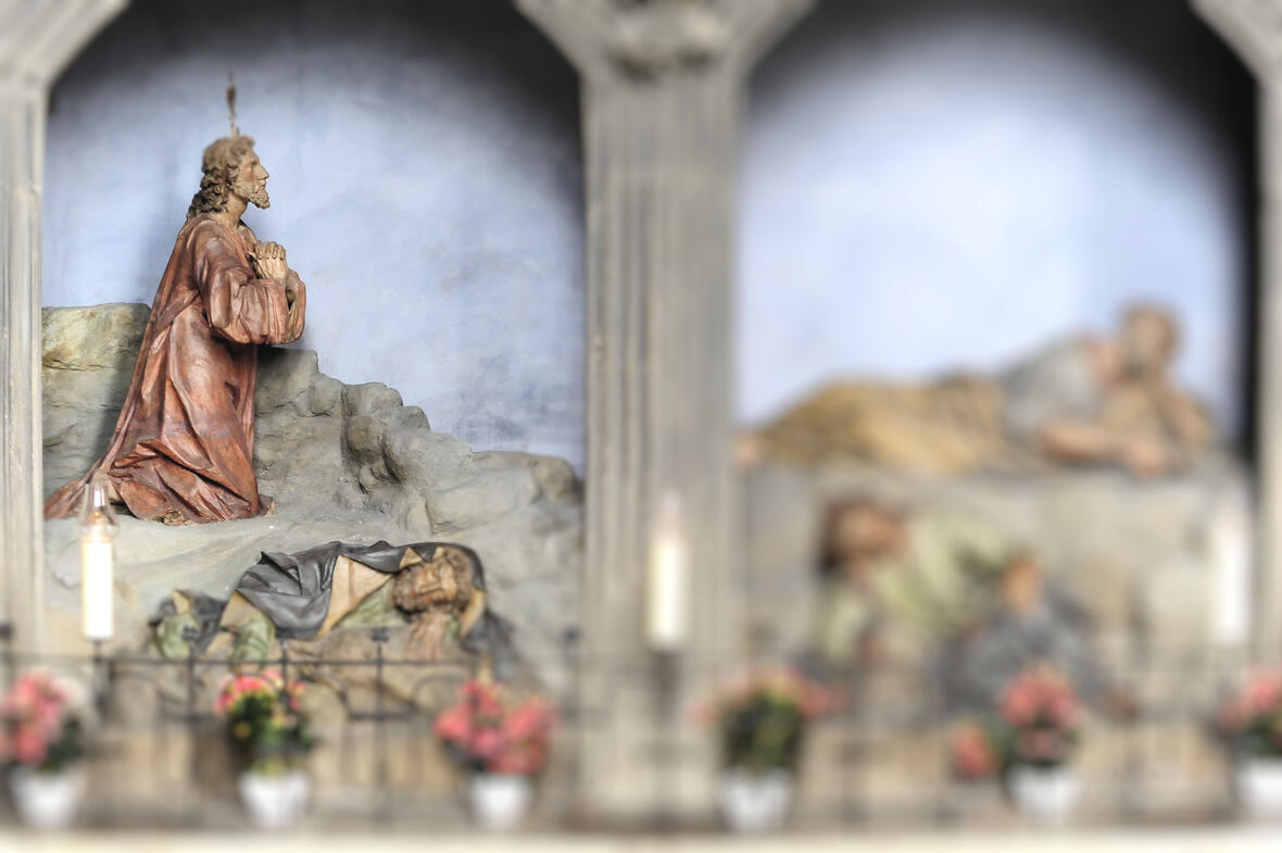 Ölberg-Darstellung im Augsburger Dom. (Foto: Pressestelle Bistum Augsburg/Nicolas Schnall)