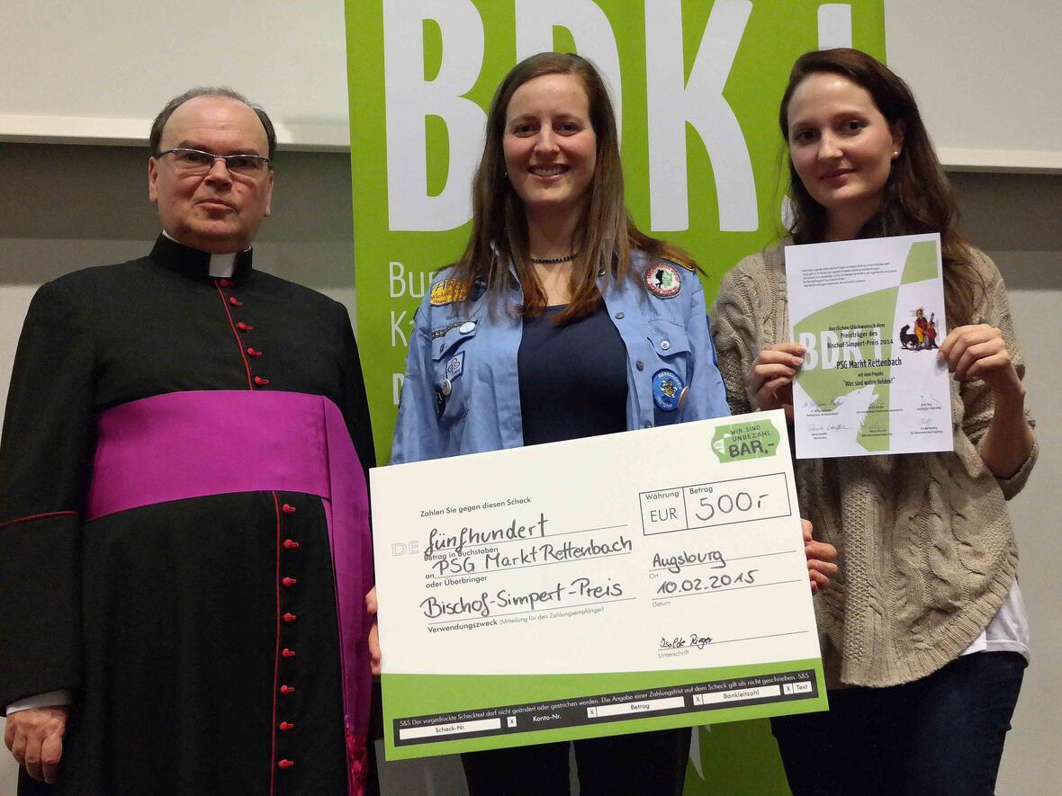 Der Bischof-Simpert-Preis ging an die Pfadfinderinnen von Markt Rettenbach (Foto: Maria Steber/pba). 