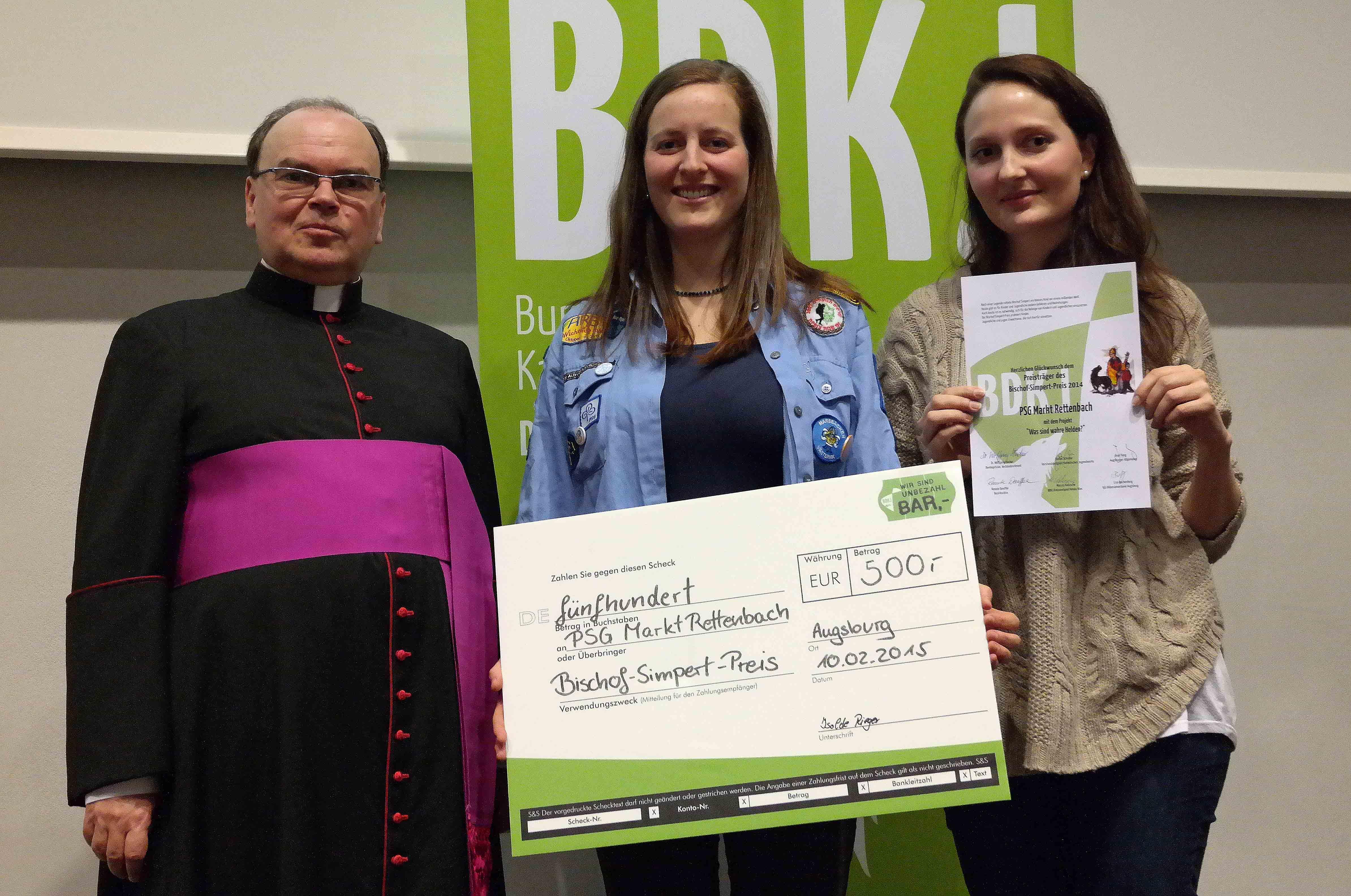 Der Bischof-Simpert-Preis ging an die Pfadfinderinnen von Markt Rettenbach (Foto: Maria Steber/pba).