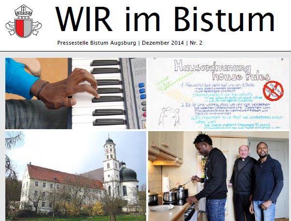 231 Flüchtlinge sind bei uns im Bistum in kirchlichen Gebäuden untergebracht. Das Kloster Maihingen im Ries ist eines davon. Viele Menschen helfen spontan, Flüchtlinge erfahren vielfältige Hilfe. (Collage: Sonja Haller/Pressestelle Bistum Augsburg)