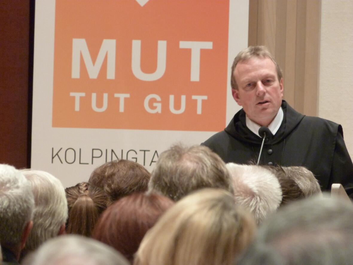 Abt Theodor Hausmann beim Empfang zum Kolping-Gedenktag. ( Foto: Kolping)