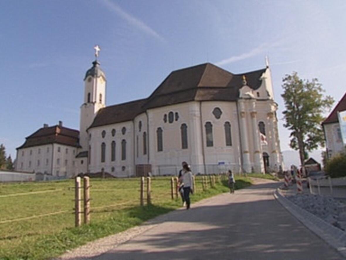 Juwel im Pfaffenwinkel: die Wieskirche. Foto: BR