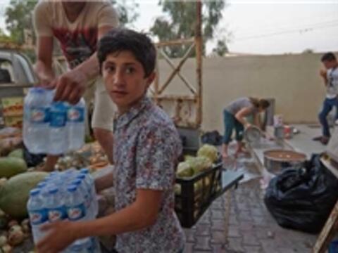 Hilfe zum Überleben in einem der Caritas-Zentren in Erbil im Norden des Irak. Foto: Alexander Bühler/Caritas International