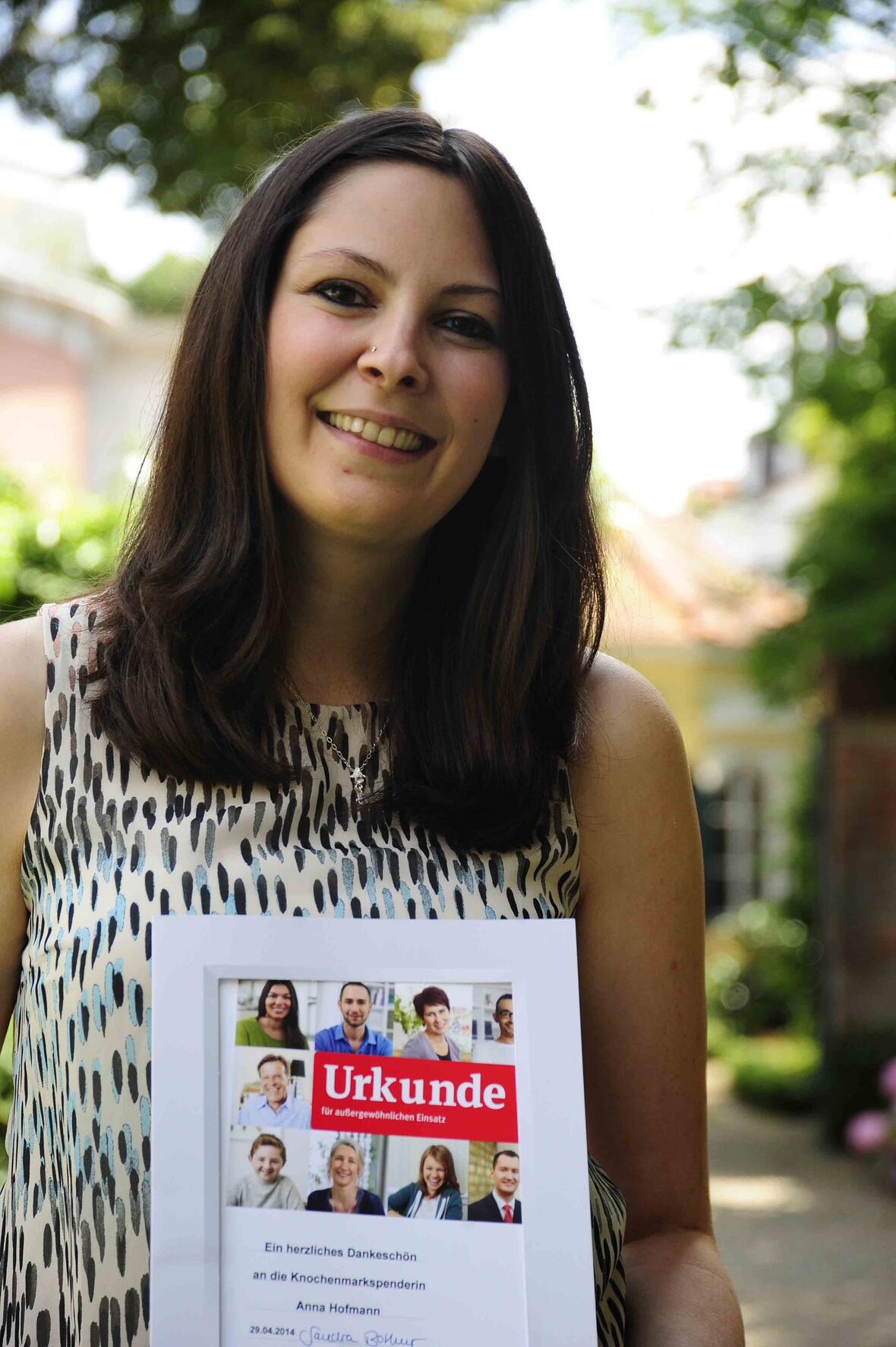 Lehrerin Anna Hofmann: Sie konnte durch eine Stammzellenspende einem jungen Mann das Leben retten. (Foto: pba/Maria Steber)