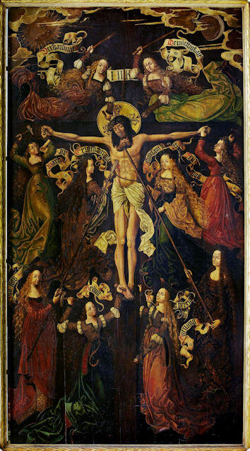 Kreuzigung Christi durch die Tugenden (Foto: Wameser).
