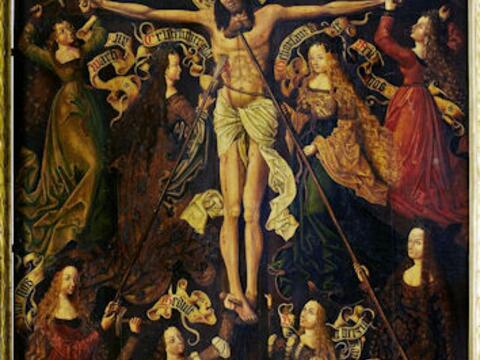 Kreuzigung Christi durch die Tugenden (Foto: Wameser).