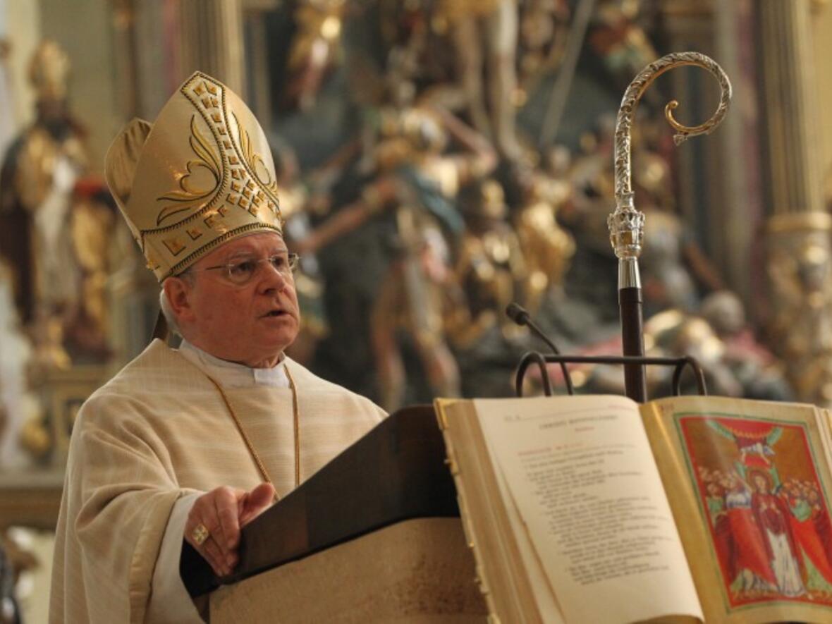 Ermahnende und Ermutigende Worte in der Predigt von Bischof Konrad.