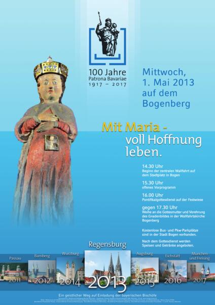 100-jahre-patrona-bavariae-1917-2017-bayerische-bistuemer-pilgern-am-1-mai-auf-den-bogenberg-bei-straubing934039