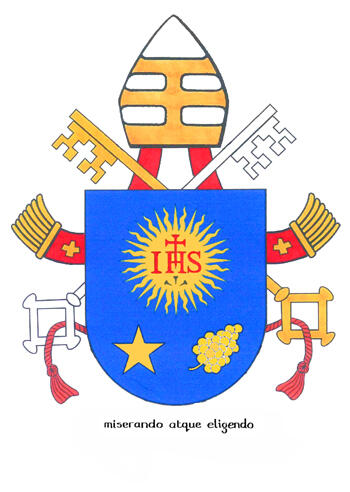 Das offizielle Wappen von Papst Franziskus.