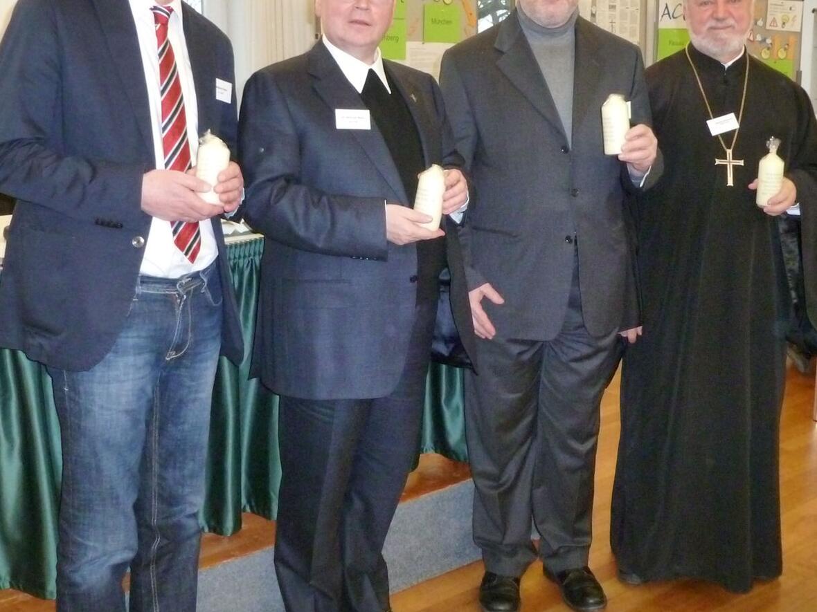 Von links: Wolfgang Rieker, Bertram Meier, Hans-Martin Weiss, Apostolos Malamoussis. Foto: ACK