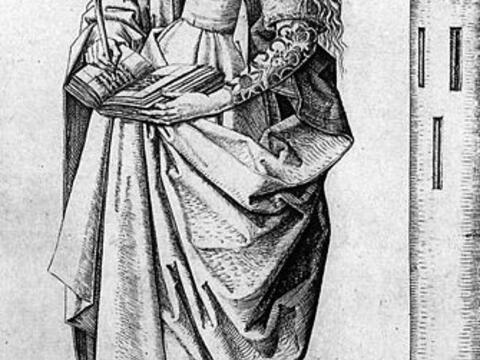 Darstellung der Heiligen Barbara mit Turm. Quelle: WikiCommons