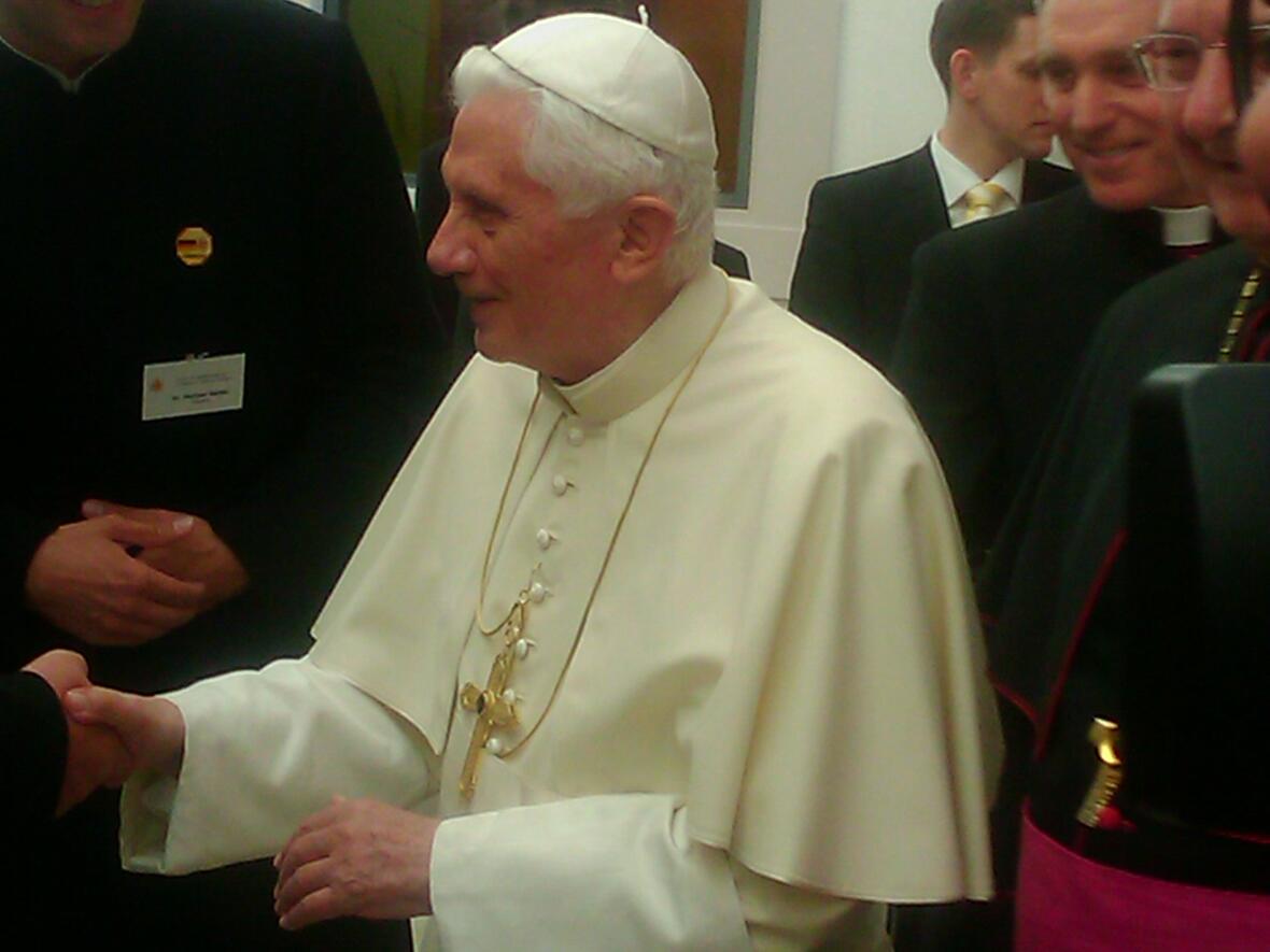 Papst Benedikt XVI. während seines Besuches in Deutschland 2011.