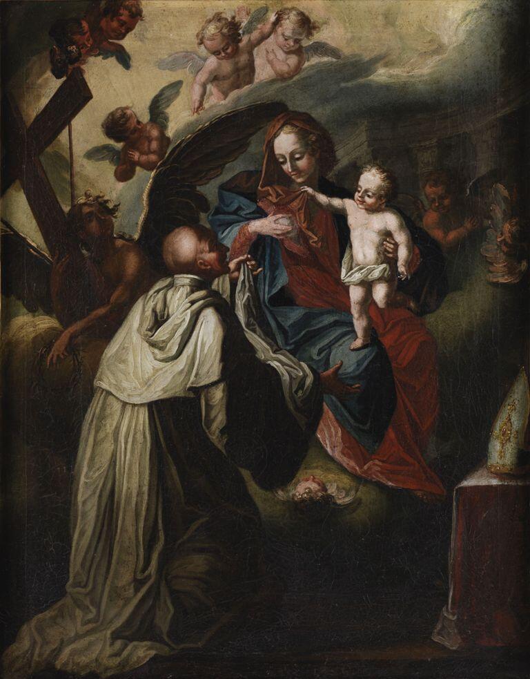 Das Gemälde mit dem Titel "Lactatio" zeigt Bernahrd von Clairveaux zusammen mit der Gottesmutter. Foto: Andreas Brücklmair.