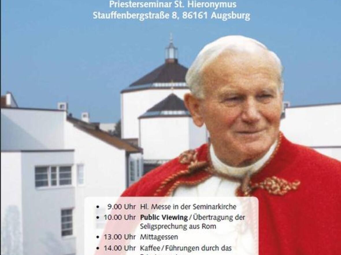 Plakat zum Tag der offenen Tür im Augsburger Priesterseminar am 1. Mai 2011