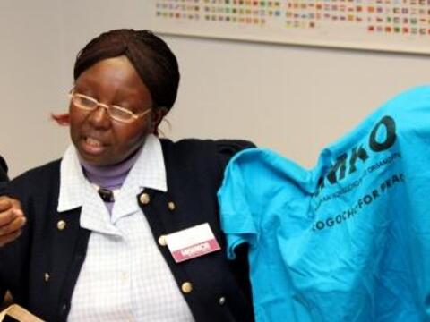 Joyce Mwikali ist derzeit zu Gast in der Diözese Augsburg und berichtet von ihren Friedensprojekten in Nairobi.