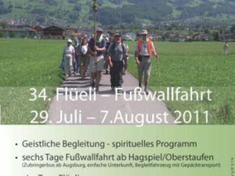 Plakat zur KLB-Fußwallfahrt 2011 nach Flüeli