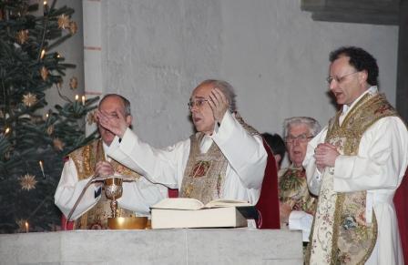 V.l. Monsignore Daffner, Weihbischof Grünwald und Monsignore Dr. Hacker bei der Feier des Gottesdienstes zum Hochfest der Erscheinung des Herrn