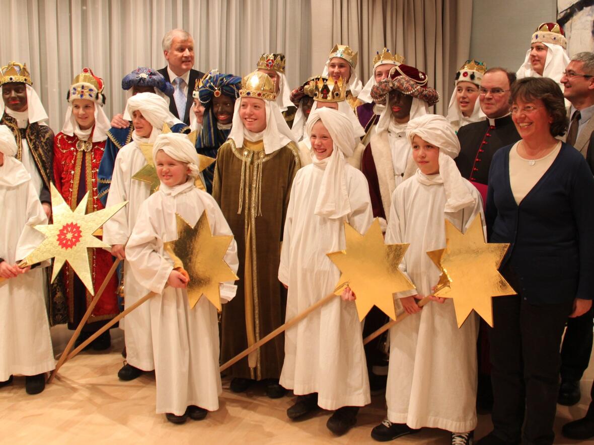 Ministerpräsident Horst Seehofer empfing am Donnerstag die Sternsinger aus Steingaden