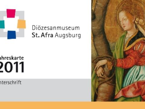 Die neue Jahreskarte des Diözesanmuseums zeigt eine Darstellung der Heiligen Afra.