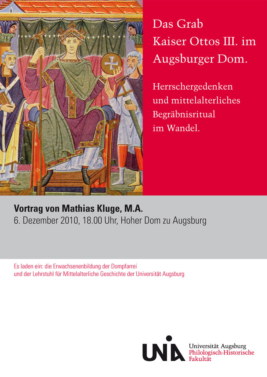 Plakat zum Vortrag im Augsburger Dom am 6. Dezember 2010