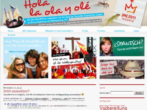 Website zum WJT in Madrid