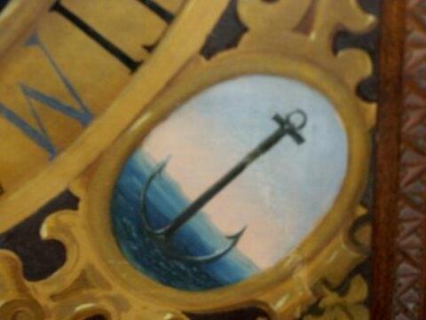 Der Anker auf festem Grund steht für Standhaftigkeit im Glauben.