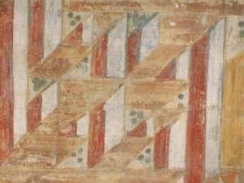 Mäander unter den Deckenbalken im Langhaus des Augsburger Doms. Bild. blfd