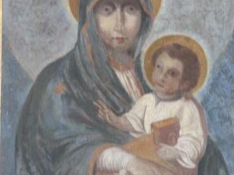 Eine Kopie des Gnadenbildes von der Kirche "Santa Maria Maggiore" in Rom ist in der Wallfahrtskirche "Maria Schnee" in Rettenbach zu finden. Quelle: Hermann Neuß.