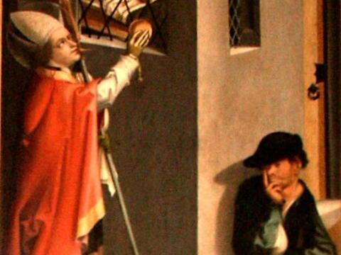 Der Heilige Nikolaus. Darstellung um 1490.